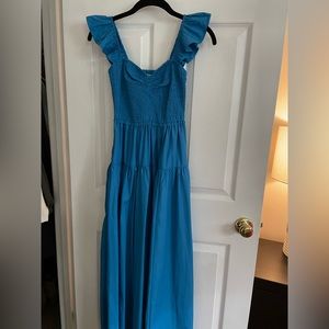 Abercrombie Ruffle Strap Smocked Maxi Dress